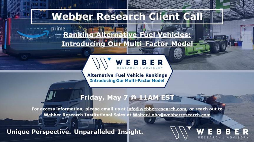 Client Call: Ranking Alternative Fuel Vehicles – Introducing Our Multi-Factor Model